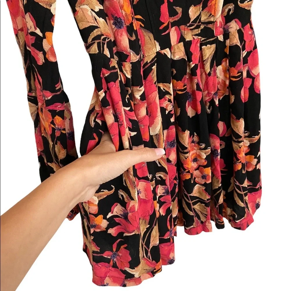 Free People Tegan Printed Cutout Mini Dress